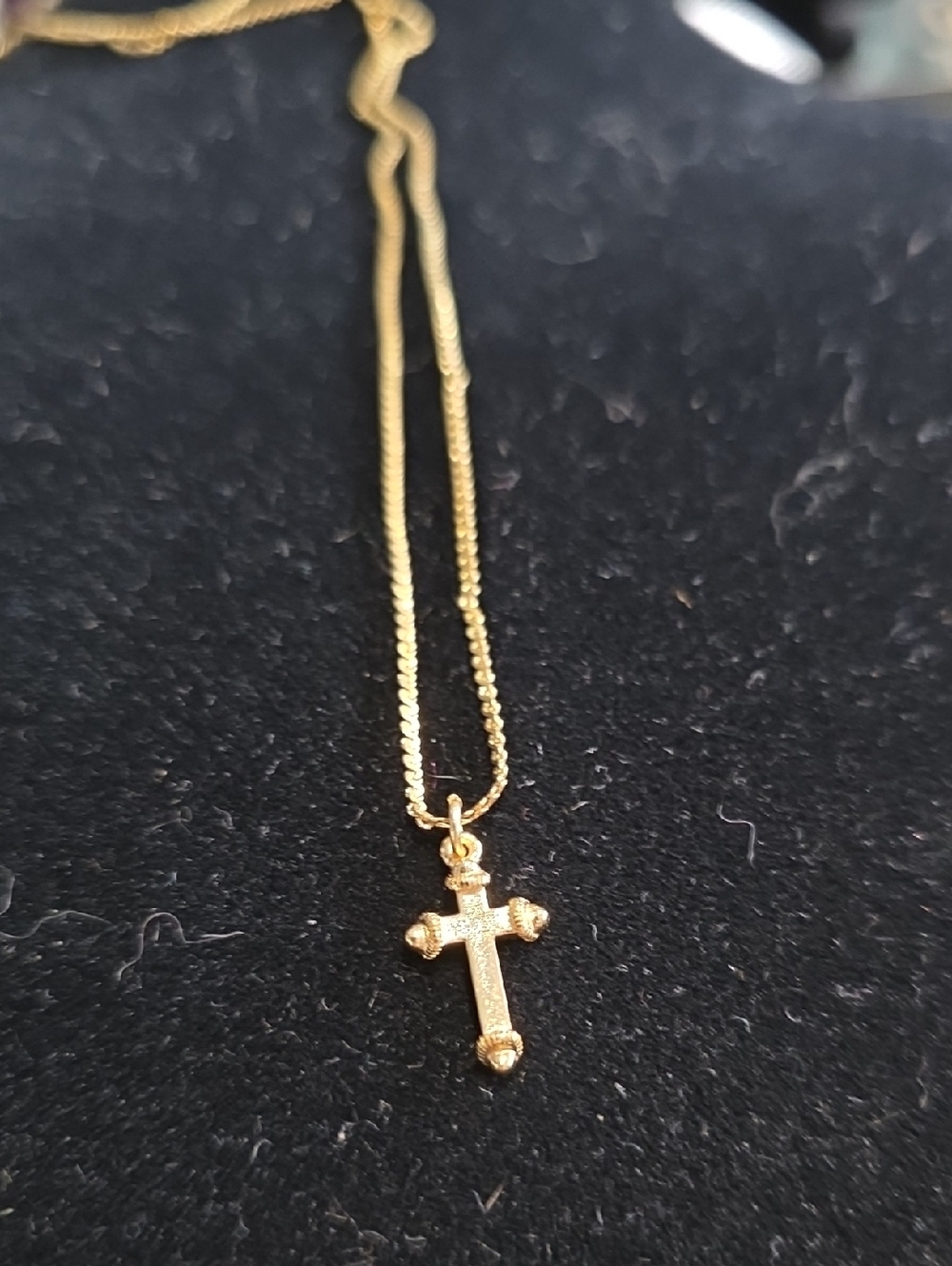Gold Cross Pendant Necklace - Women's Jewelry With A Spring Clasp